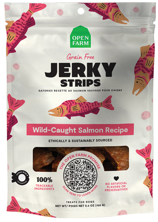 Grain-Free Wild-Caught Salmon Jerky Strips