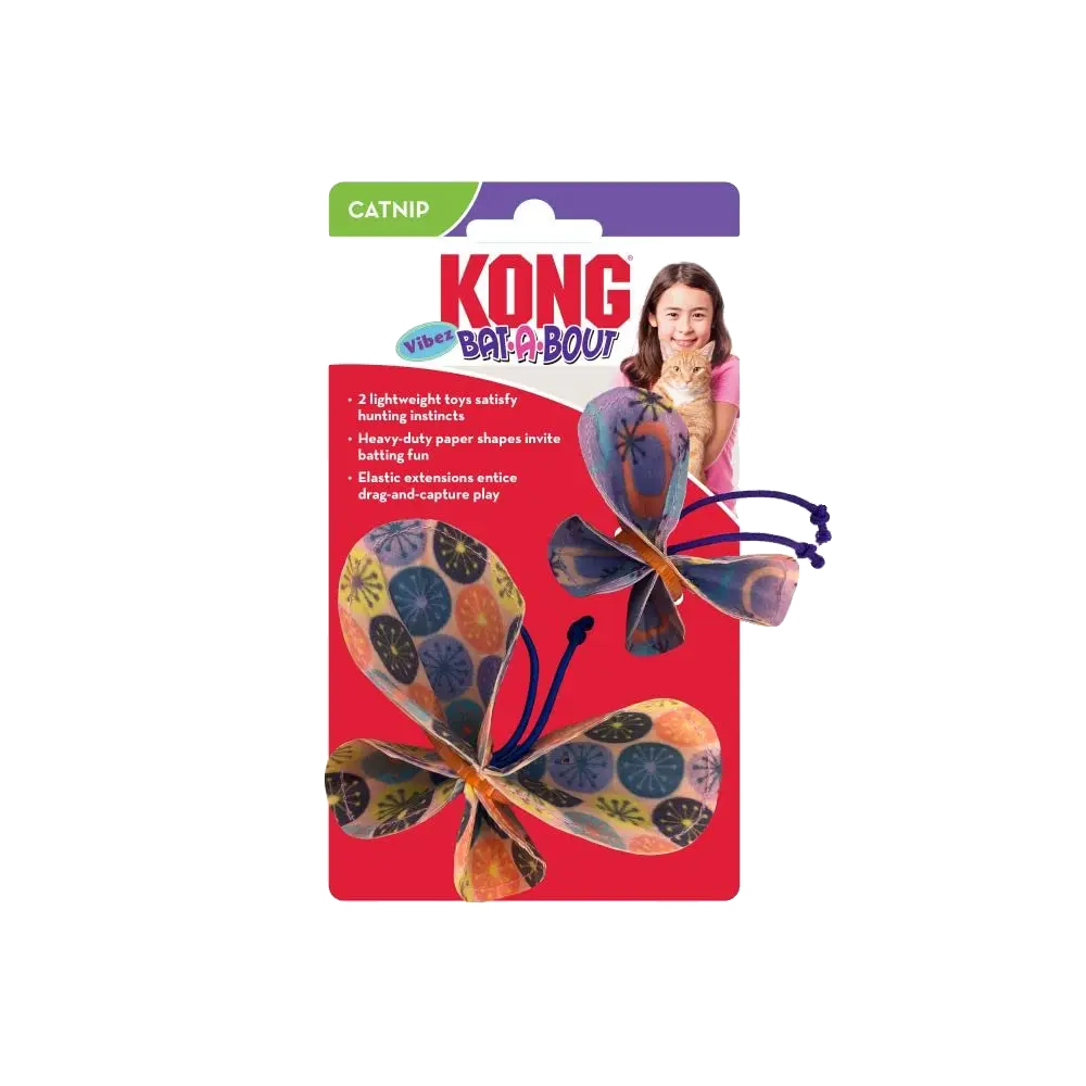 Kong Bat-A-Bout Vibez Butterfly 2-Pk
