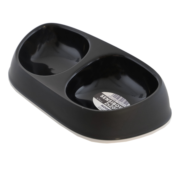 Moderna Plato Doble 2X200 Ml Negro Mod Sensi