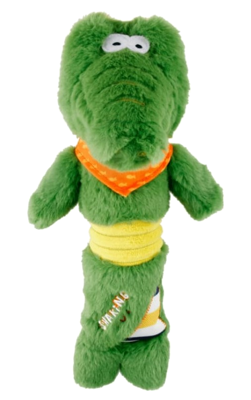Gigwi Crocodile Plush Dog Toy With Squeaker Inside