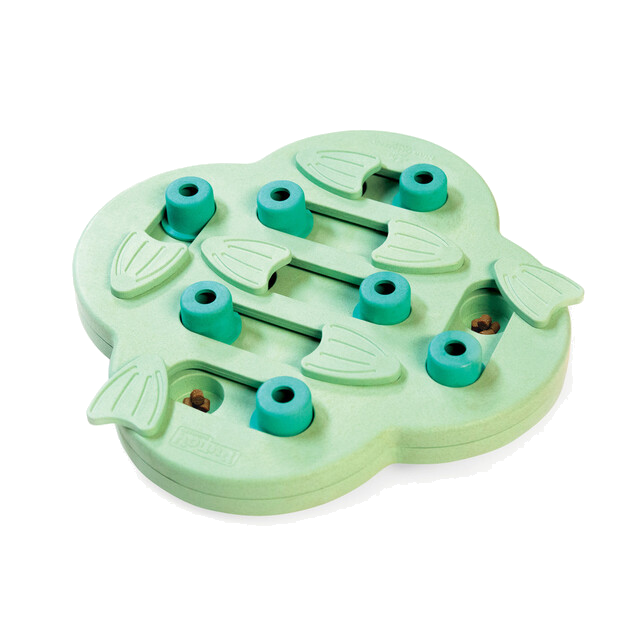 Outward Hound Puppy Hide N' Slide Interactive Treat Puzzle Dog Toy, Green