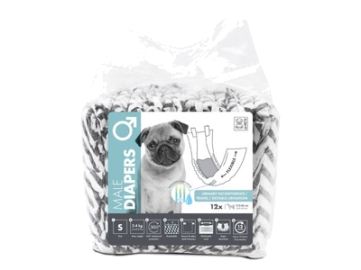 M-Pets Diapers for Male Dogs (12 pcs)
