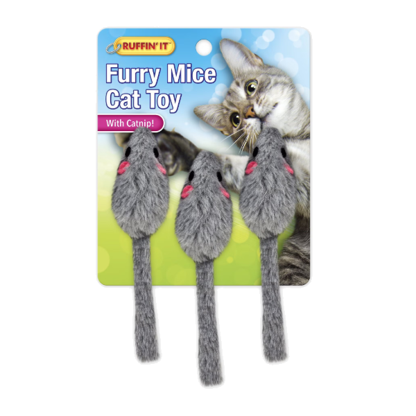 Ruffin it Furry Mice 3uds