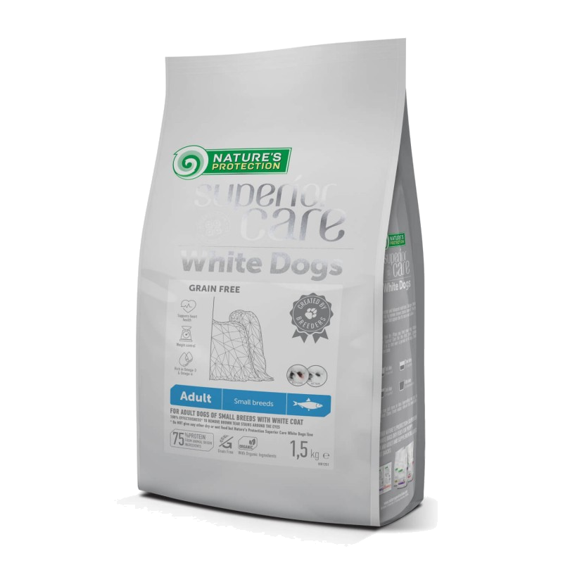 Natures Protection Superior Care White Dogs Grain Free Adult Small Breeds Herring