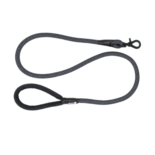 Alcott Rope Leash With Control Grip - Black