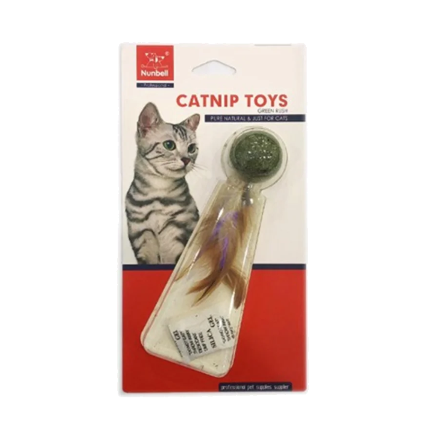 Nunbell Bola Madera con Bola de Catnip