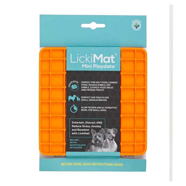 Lickimat Mini Playdate Orange Dog
