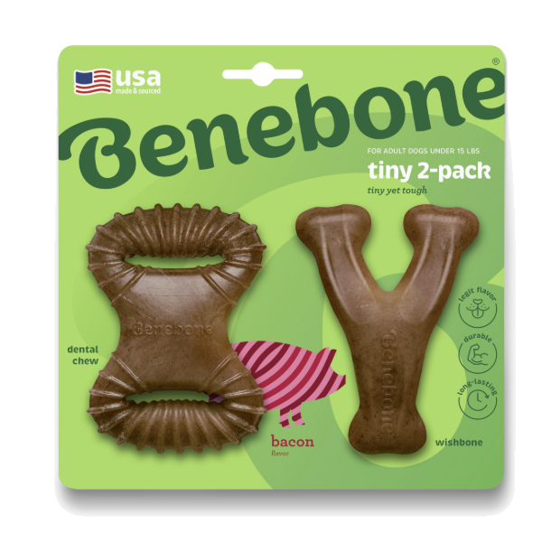 Benebone 2-Pack Dental Chew/Wishbone Bacon Tiny