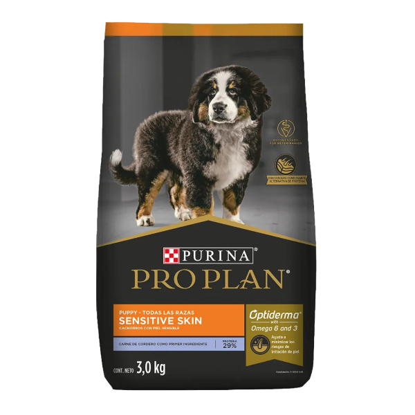 Pro Plan Sensitive Skin Puppy Lamb Todas Las Razas 3Kg