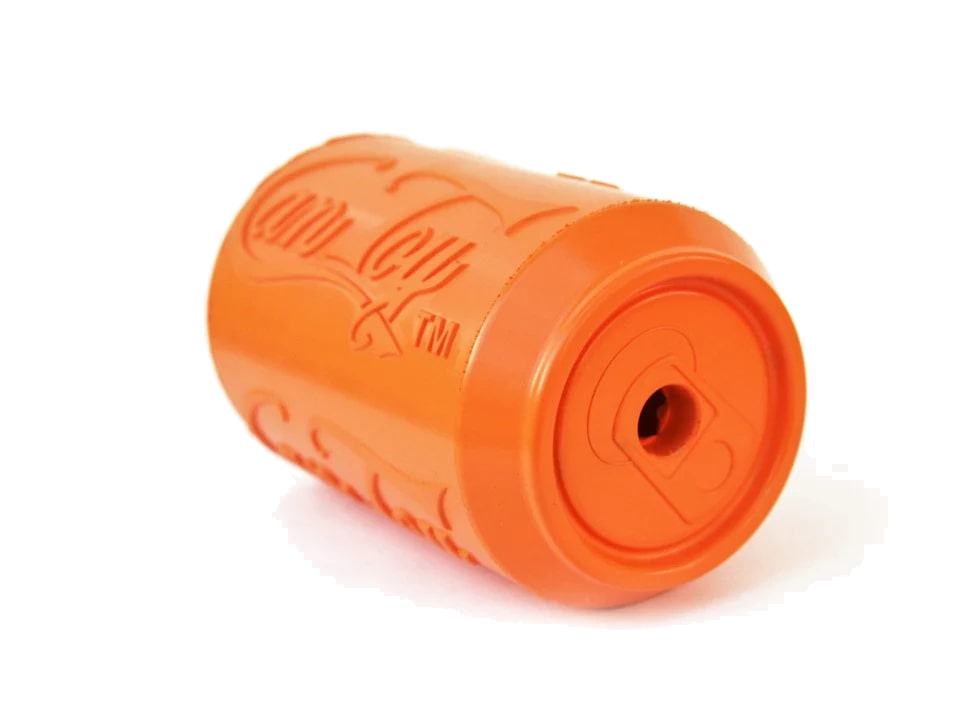 Sodapup Can Toy Durable Rubber Chew Toy & Treat Dispenser - Orange