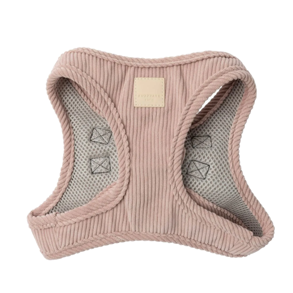 FuzzYard Life Corduroy Dog Harness - Soft Blush