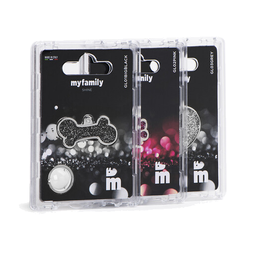 Myfamily Placa Pata Círculo Shine con Purpurina