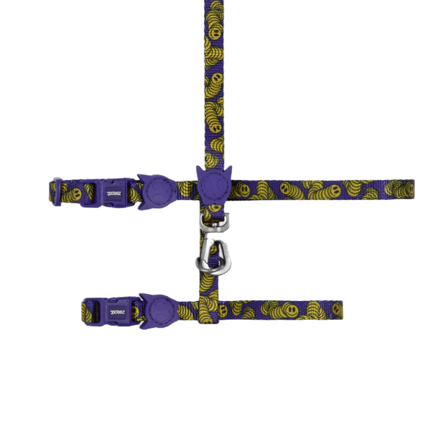 Zeedog Lords Of Zee.Town Zmiley Harness + Leash Set