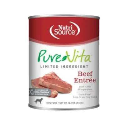 Nutrisource PureVita Grain Free Dog Beef 348 g