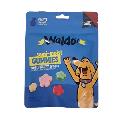 Waldo Semi Moist Gummies Soft Fruity Treats 150 g