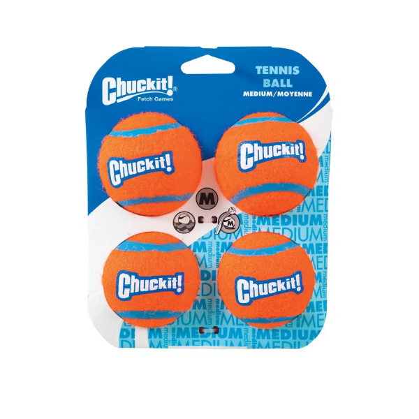 Chuckit! -Bola de Tennis M 4 Pack