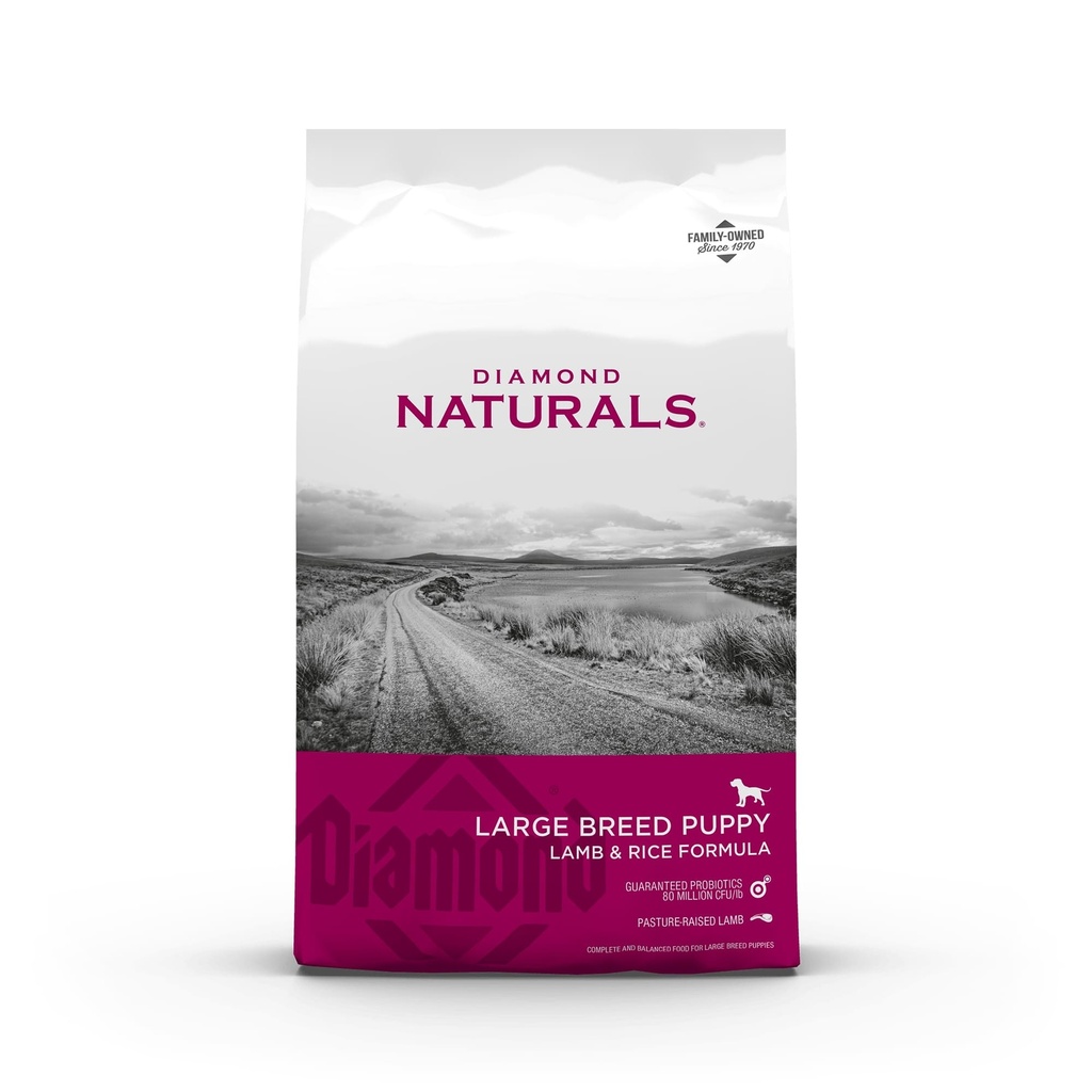 Diamond Naturals Large Breed Puppy Dog Lamb Meal & Rice Formula 18.14Kg