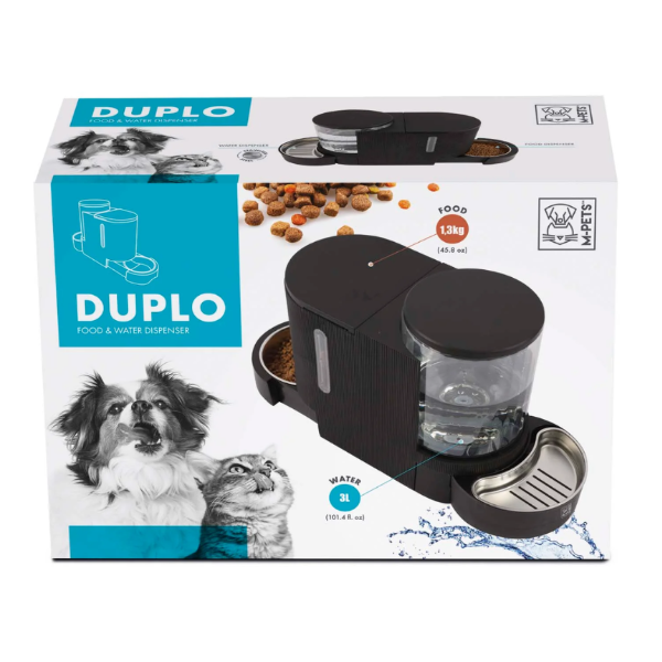 M-Pets Dispensador Comida/Agua Dupplo 6L/2.65Kg