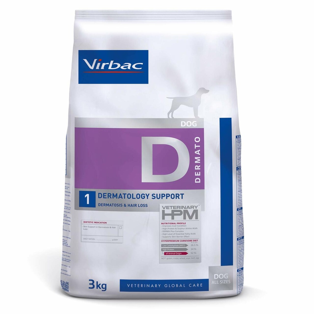 Virbac Veterinary Hpm Dermato - D1 Dermatology Support Dog