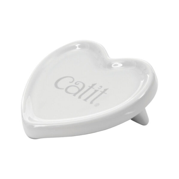 Catit Creamy Plato Ceramica de Corazon