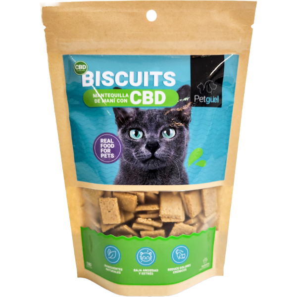 Petgüel Biscuits Mantequilla de Mani con CBD Gatos 180g