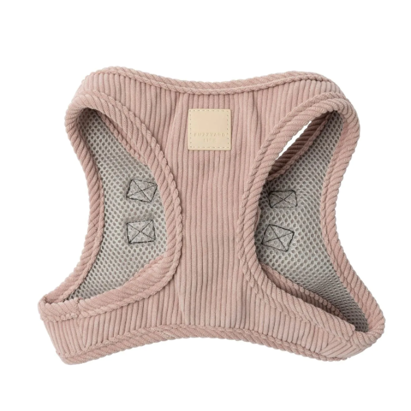 FuzzYard Life Corduroy Dog Harness - Soft Blush