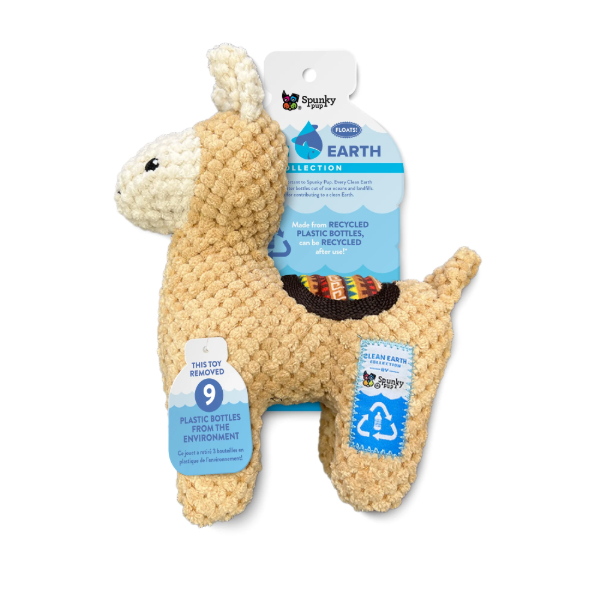 SpunkyPup -Clean Earth Llama Textured Plush