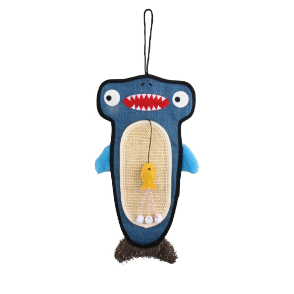 Gigwi Shark Cat Scratcher with Catnip