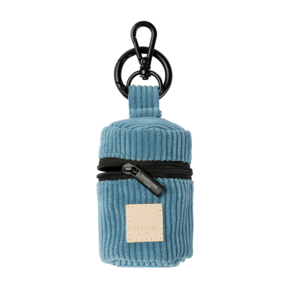 FuzzYard Life Corduroy Poop Bag Dispenser - French Blue