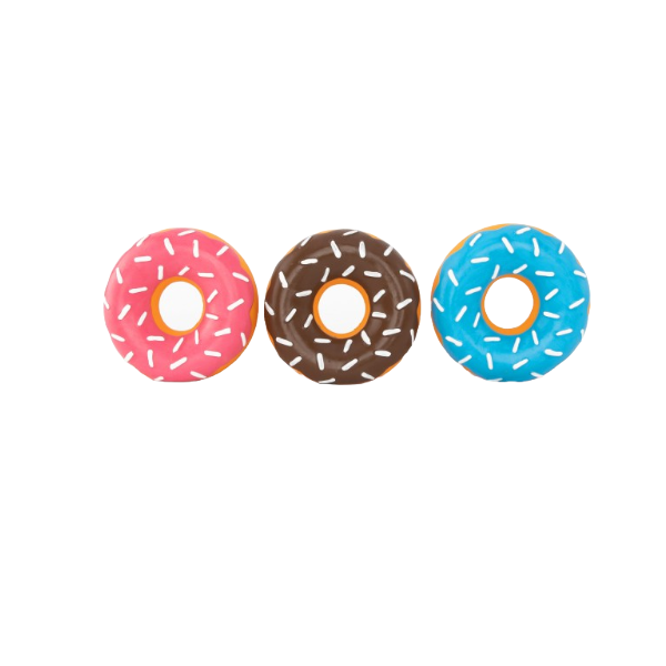 ZippyTuff  Desestresante Mini Donuts De Latex, Paquete De 3
