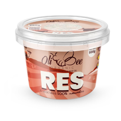 Oli Bee Organic Alimento Fresco a Base de Res y Vegetales 500g