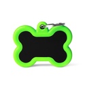 Myfamily Placa Hushtag Hueso Aluminio Negro Con Hule