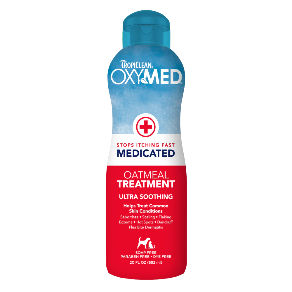 Tropiclean Shampoo OxyMed medicated Anti-Itch Tratamiento 592ml