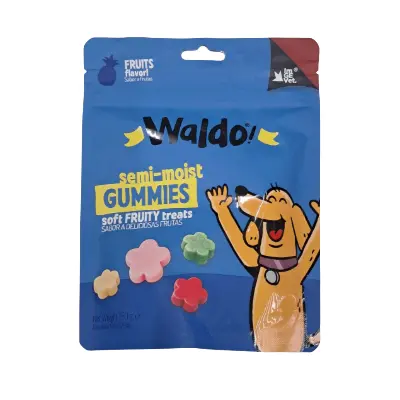 Waldo Semi Moist Gummies Soft Fruity Treats 150 g