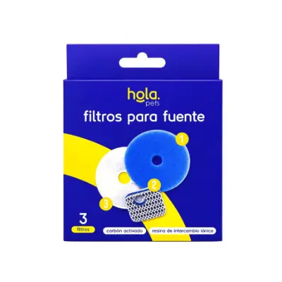 Hola Pets - Filtros Para Fuente De Acero Inoxidable 3 Uds 