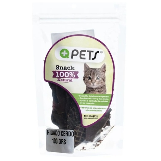 [7441176400301] +Qpets Hígado Cerdo Gato 100Gr