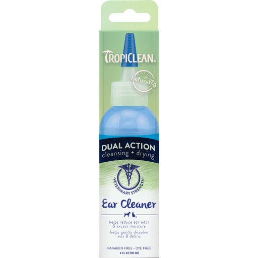 [TRDAEC4Z] Tropiclean Dual Action Ear Cleaner For Pets 118ml