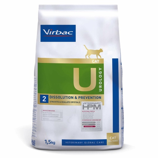 Virbac Veterinary Hpm Urology - U2 Dissolution & Prevention Cat
