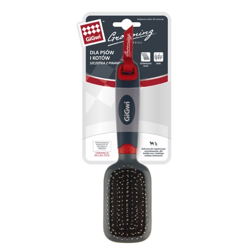 [8280] Gigwi Massage Pin Brush For Dogs And Cats