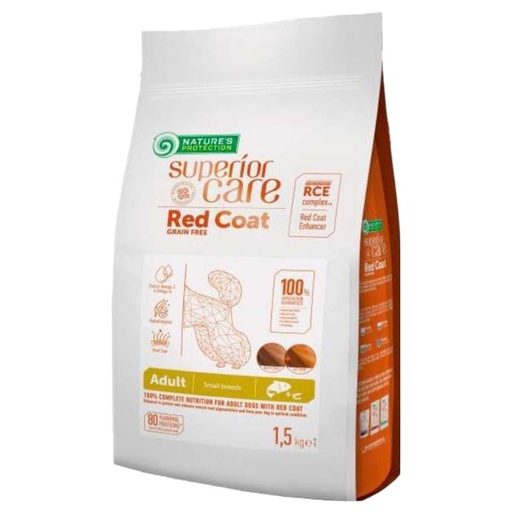 [4771317472304] Natures Protection Superior Care Red Coat Salmon y Krill  Adult Small Breed 1.5Kg