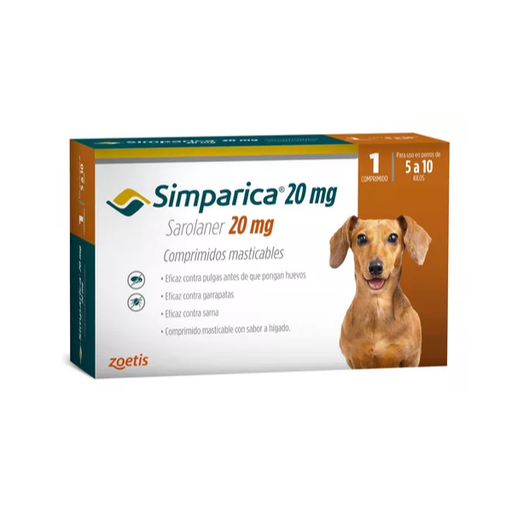 [7503019612941] Zoetis Simparica 5.1kg a 10kg - Café (Por Pastilla)