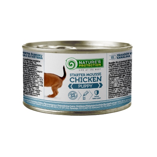 [4771317455147] Natures Protection Dog Puppy Starter Mousse Chicken Canned Dog Food 200g