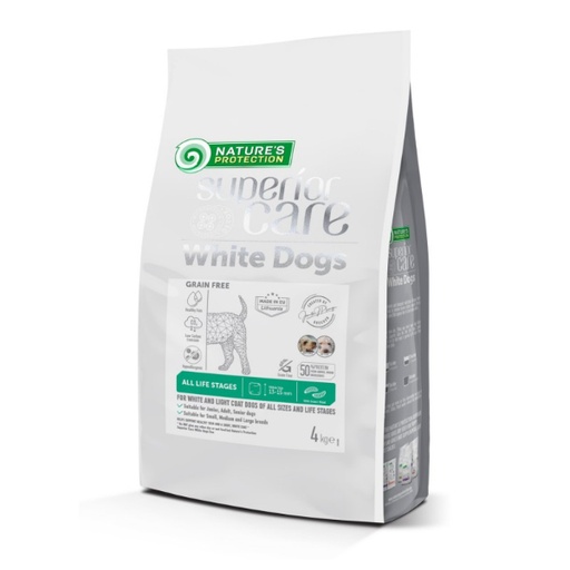 [4771317476005] Natures Protection Superior Care White Dogs Grain Free Insect All Breeds 4Kg