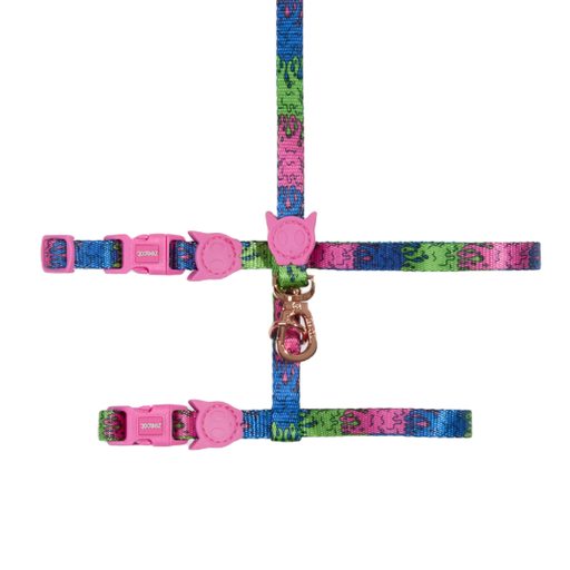 [7908471125310] Zeedog Lords Of Zee.Town Melted Harness + Leash Set