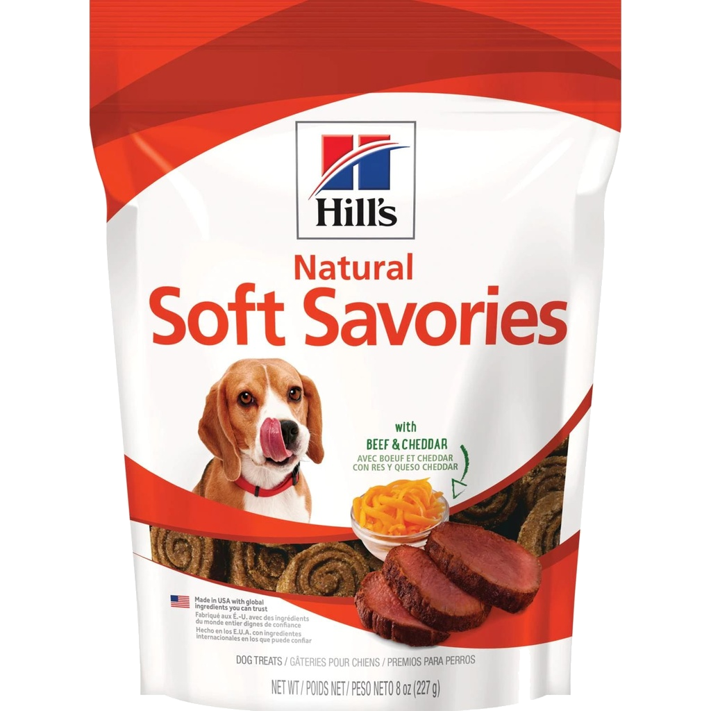 Hill´s Natural Soft Savories Beef & Cheddar Dog Treats 227 Gr