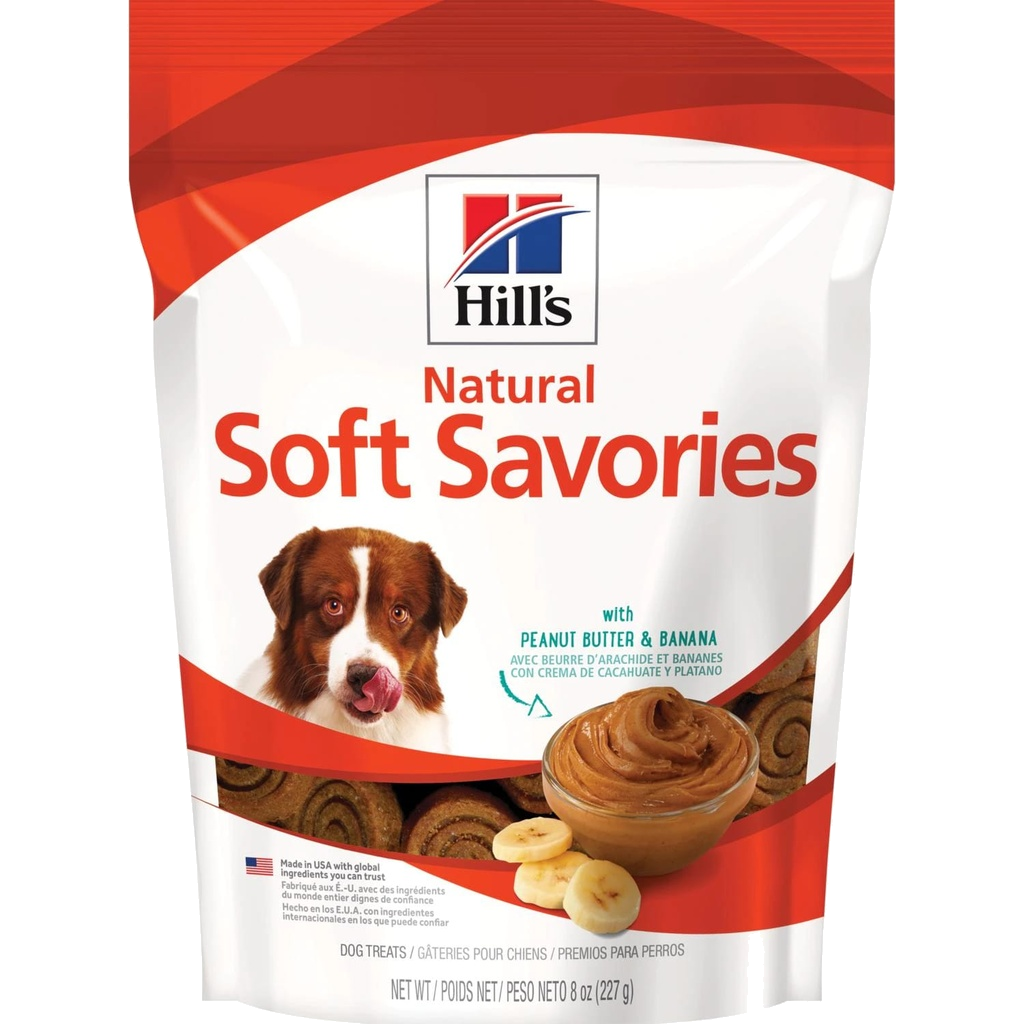 Hill´s Natural Soft Savories Peanut Butter & Banana Dog Treats 250 Gr