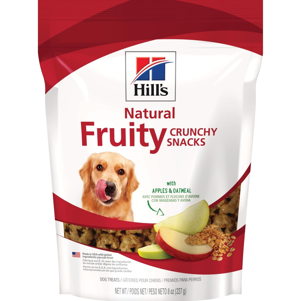 Hill´s Natural Fruity Crunchy Snacks With Apples & Oatmeal Dog Treats 227G