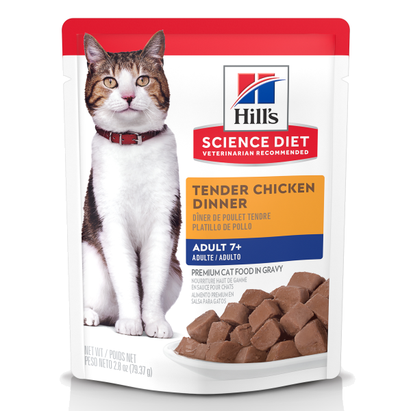 Hill´s -Science Diet  Feline  Pouche Adt 7+ Chicken Dinner 79.37 gr