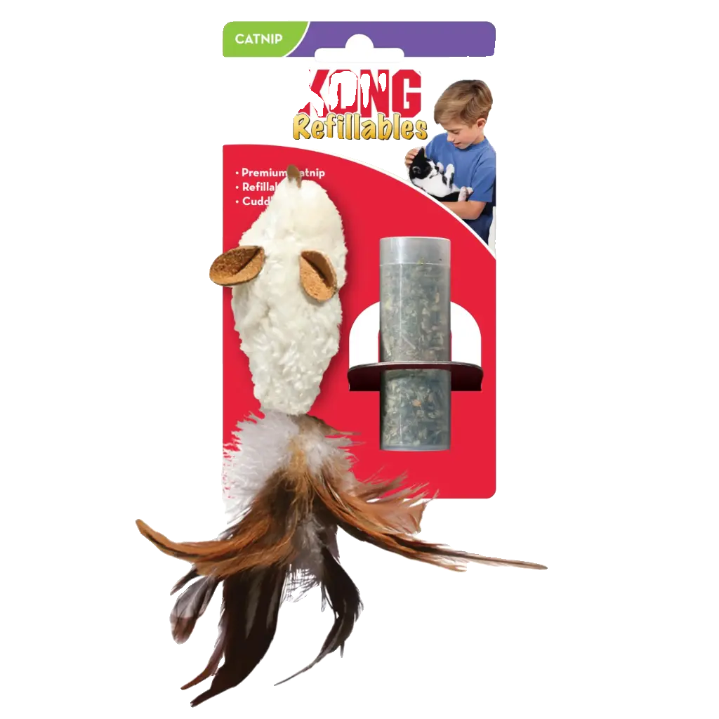 Kong Cat Refilables Feather Mouse