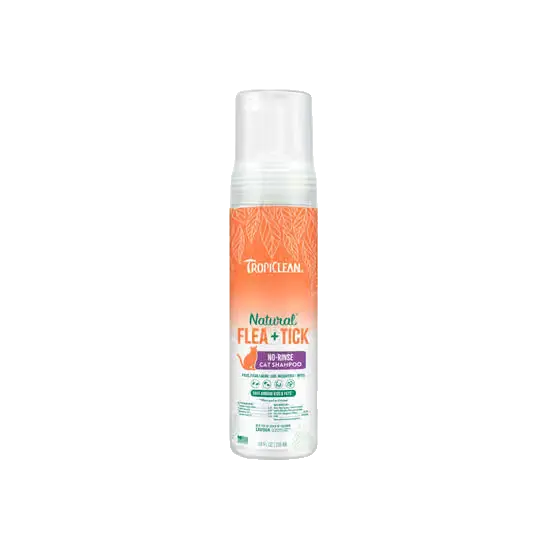 Tropiclean Shampoo Seco Contra Pulgas Y Garrapatas Para Gatos 